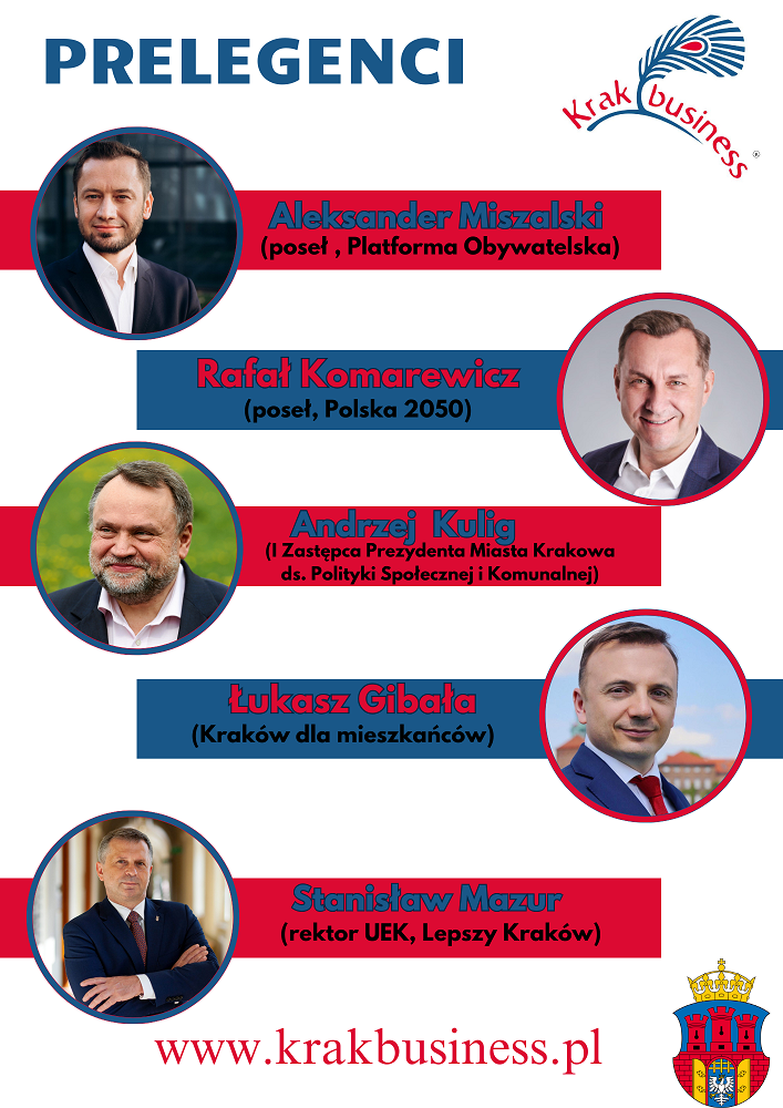 Zaproszenie na debatę kandydatów na Prezydenta Miasta Krakowa w dniu 14 marca 2024r