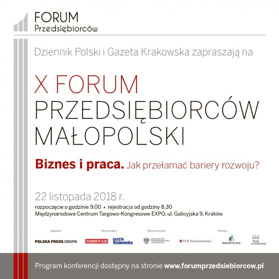 X Forum Przedsiębiorców Małpolski